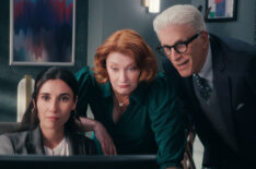 Lilah Richcreek Estrada, Kerry O’Malley, and Ted Danson in 'A Man on the Inside' Season 1 Episode 4