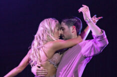 Emma Slater and Alan Bersten of Dancing With The Stars Live 2024 perform at the Hollywood Pantages Theatre on March 26, 2024 in Hollywood, California.