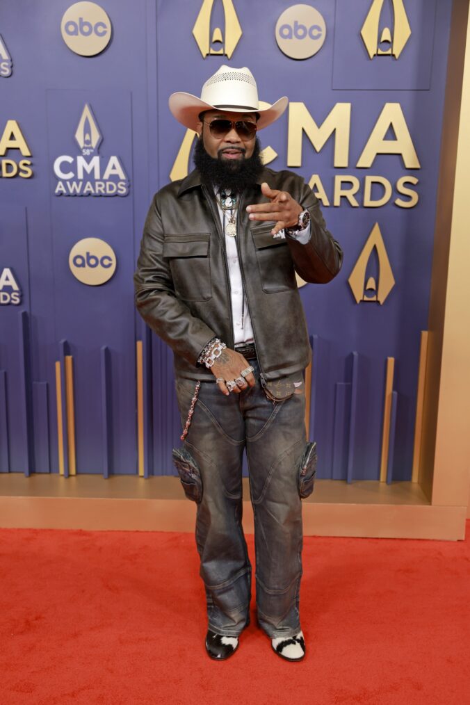Blanco Brown attends The 58th Annual CMA Awards at Music City Center on November 20, 2024 in Nashville, Tennessee.