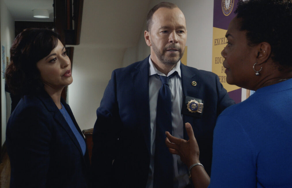Marisa Ramirez as Maria Baez, Donnie Wahlberg as Danny Reagan, and Deirdre Henry as Verna Toren in Blue Bloods - 'Entitlement'