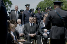 Len Cariou as Henry Reagan, Tom Selleck as Frank Reagan and Bridget Moynahan as Erin Reagan Boyle in Blue Bloods - 'End of Tour'