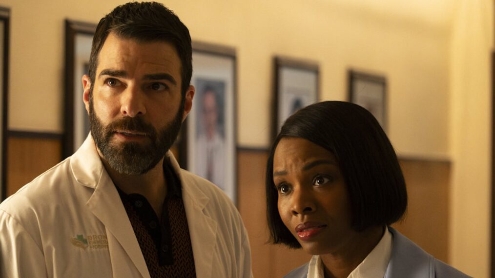 Zachary Quinto as Dr. Oliver Wolf, Tamberla Perry as Dr. Carol Pierce — 'Brilliant Minds' Season 1 Episode 4 'Chapter Four: The Blackout Bride'