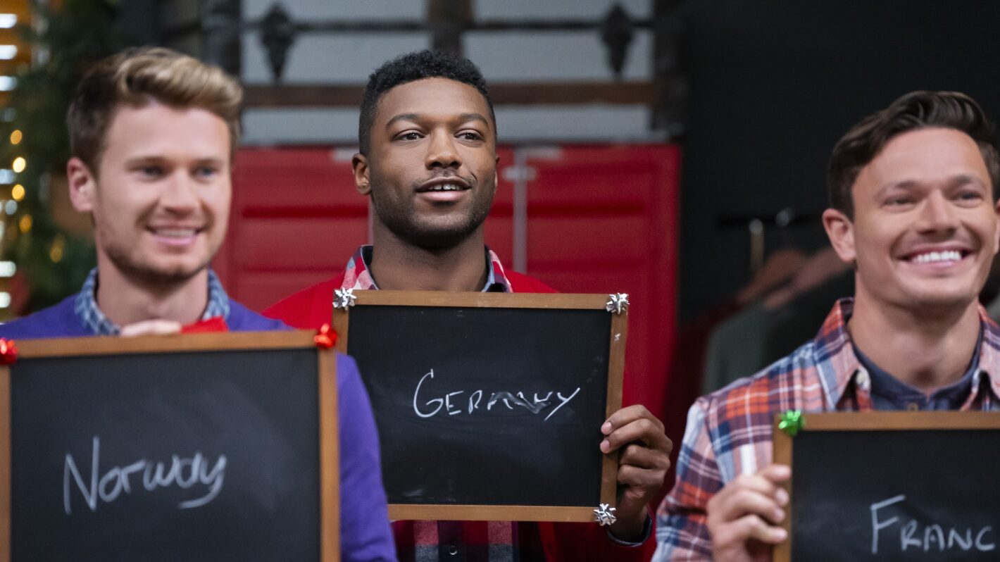 Hayden, Jonathan, and Blake in 'Finding Mr. Christmas'