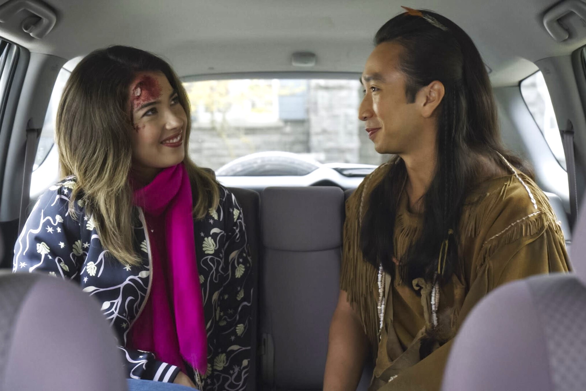 Nichole Sakura and Roman Zaragoza in 'Ghosts'