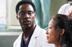 Isaiah Washington as Dr. Preston Burke and Sandra Oh as Dr. Cristina Yang on 'Grey’s Anatomy'