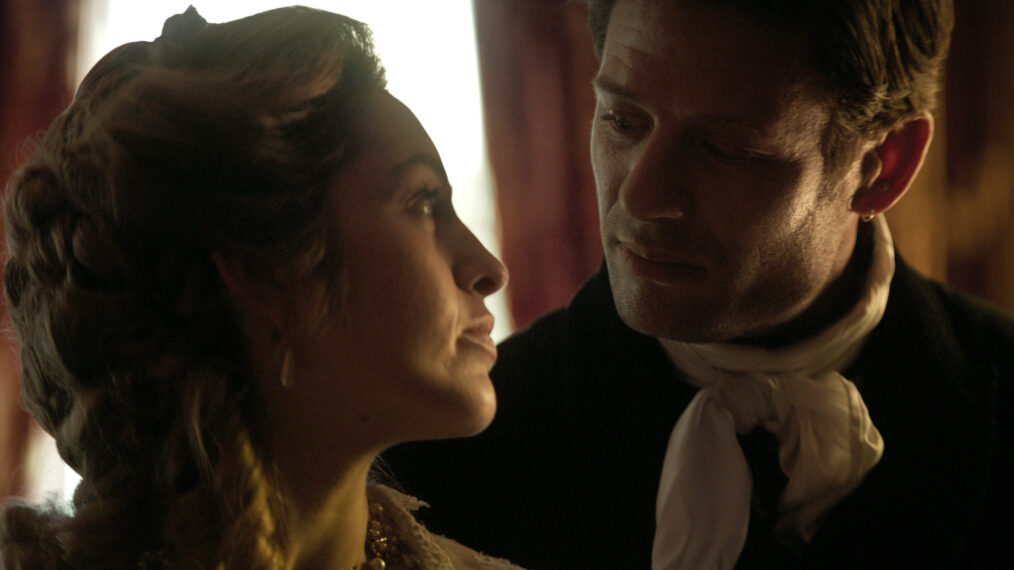 Danielle Galligan as Lady Olivia Hedges, James Norton as Sean Rafferty in 'House of Guinness'