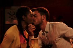 Michaela Coel and Jonathan Bailey in Chewing Gum