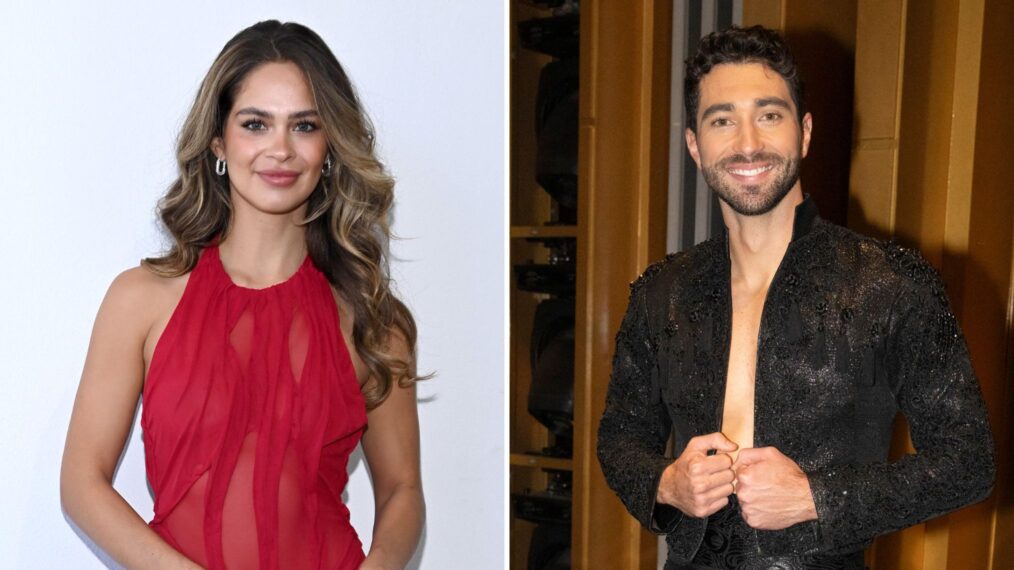 Kelsey Anderson attends the Kobi Halperin Spring 25 Runway at Splashlight Studios on September 09, 2024 in New York City / Joey Graziadei at the 'DWTS' finale