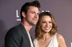 Kevin McGarry and Kayla Wallace attend the Los Angeles premiere of Paramount+'s 'Landman' at Paramount Theatre on November 12, 2024 in Los Angeles, California.