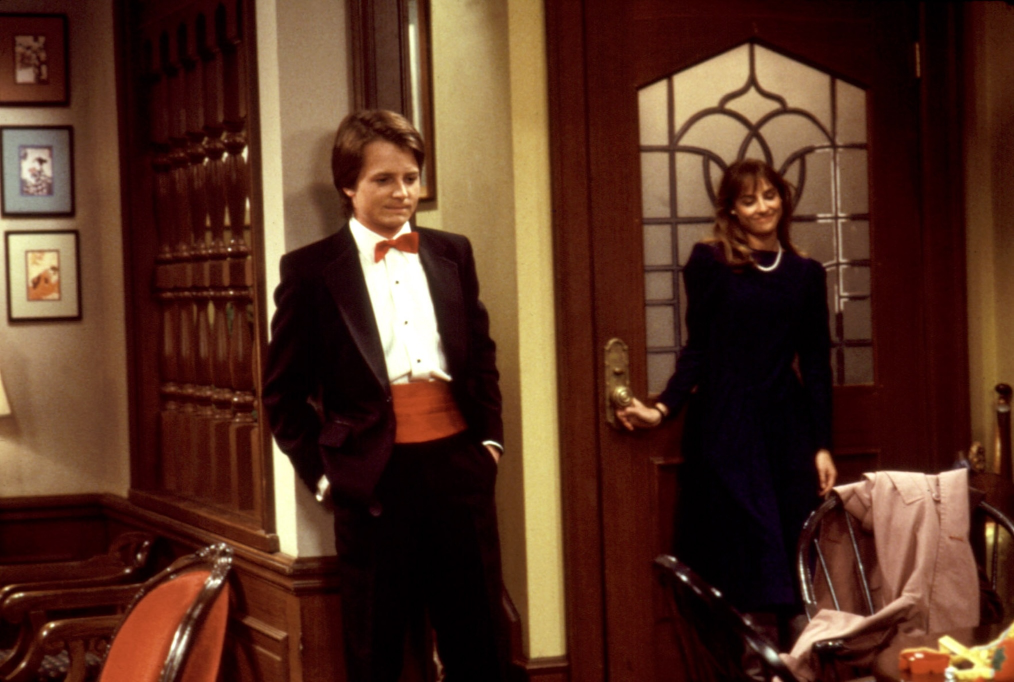 Michael J. Fox and Tracy Pollan in 'Family Ties.'