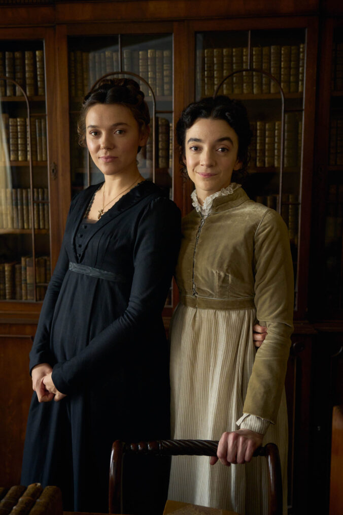 Synnøve Karlsen as Cassy Austen and Patsy Ferran as Jane Austen in 'Miss Austen'