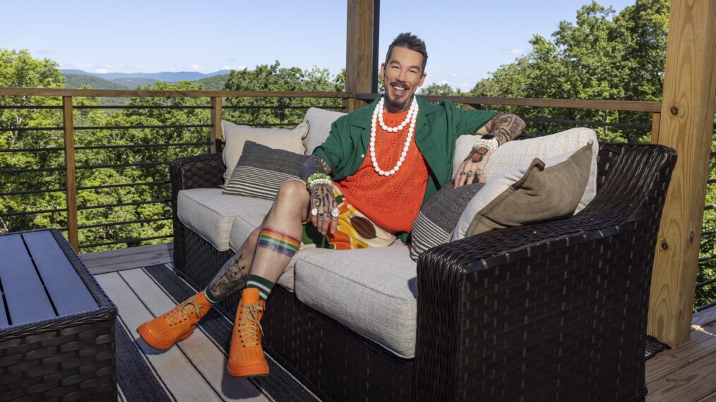David Bromstad at the Hornbeam Hills house in Cherry Log, Georgia, as seen on My Lottery Dream Home, Season 17