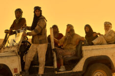 Jonathan Daviss as Pope, Chase Stokes as John B, Carlacia Grant as Cleo, Madelyn Cline as Sarah Cameron, Madison Bailey as Kiara, and Rudy Pankow as JJ in 'Outer Banks' Season 4 Episode 10