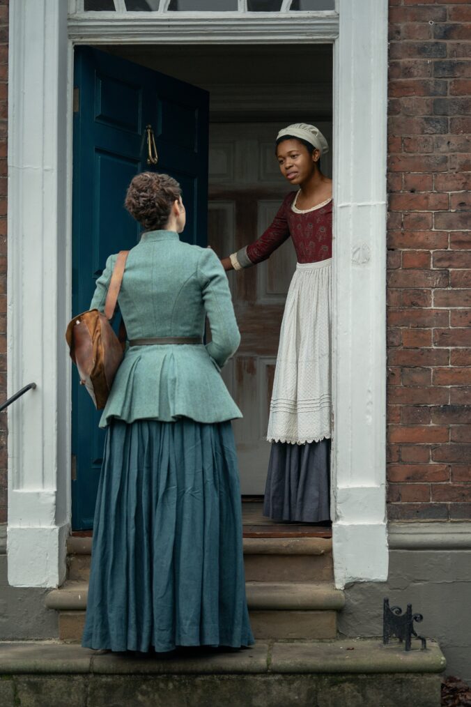 Caitriona Balfe and Gloria Obianyo in 'Outlander' Season 7