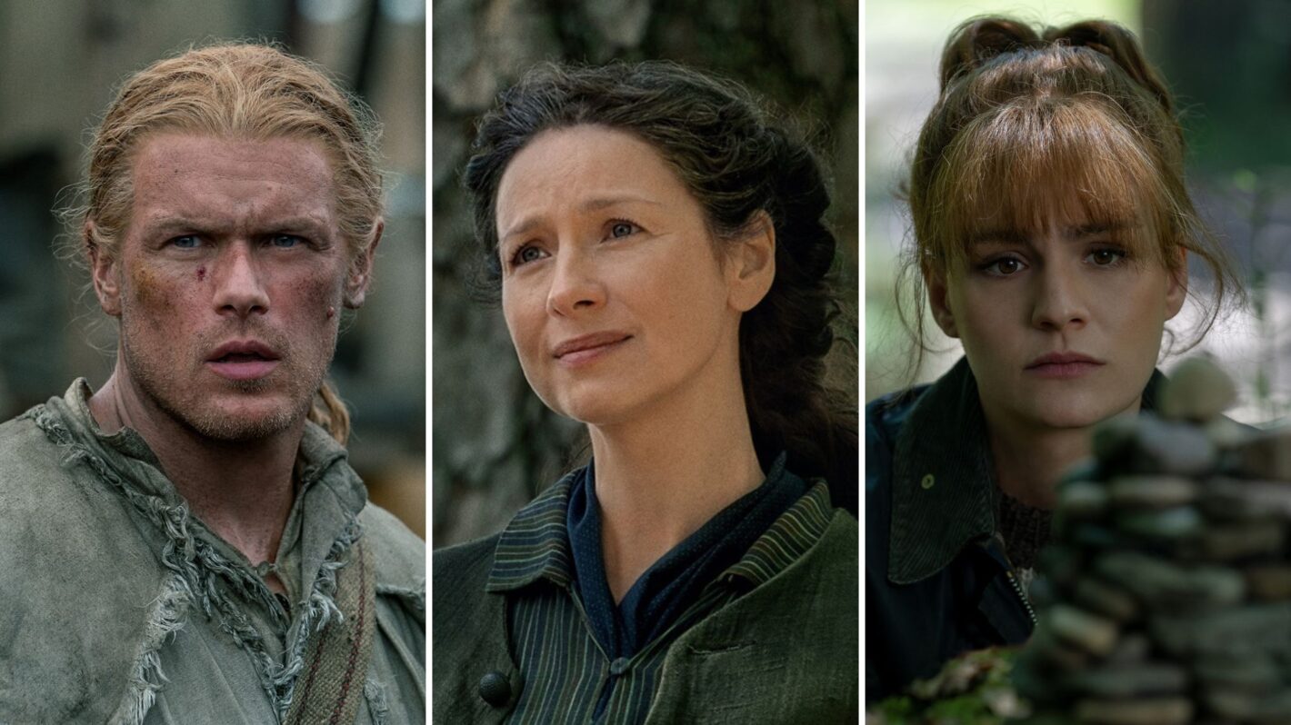 Sam Heughan, Caitriona Balfe, and Sophie Skelton in 'Outlander' Season 7