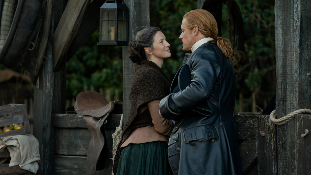 Caitriona Balfe and Sam Heughan in 'Outlander' Season 7B