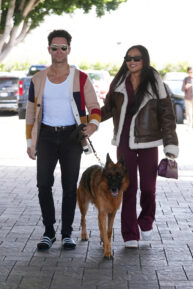 Sasha Farber and Jenn Tran are seen on November 6, 2024 in Los Angeles, California.