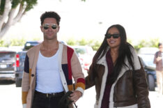 Sasha Farber and Jenn Tran are seen on November 6, 2024 in Los Angeles, California.