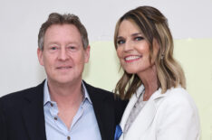 Michael Feldman and Savannah Guthrie attend the 'Mostly What God Does' book presentation on February 21, 2024 in New York City.