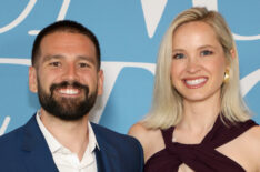 Shay Mooney of Dan + Shay and Hannah Billingsley attend the 'Unsung Hero' Nashville Screening Premiere at The Fisher Center for the Performing Arts on April 15, 2024 in Nashville, Tennessee.
