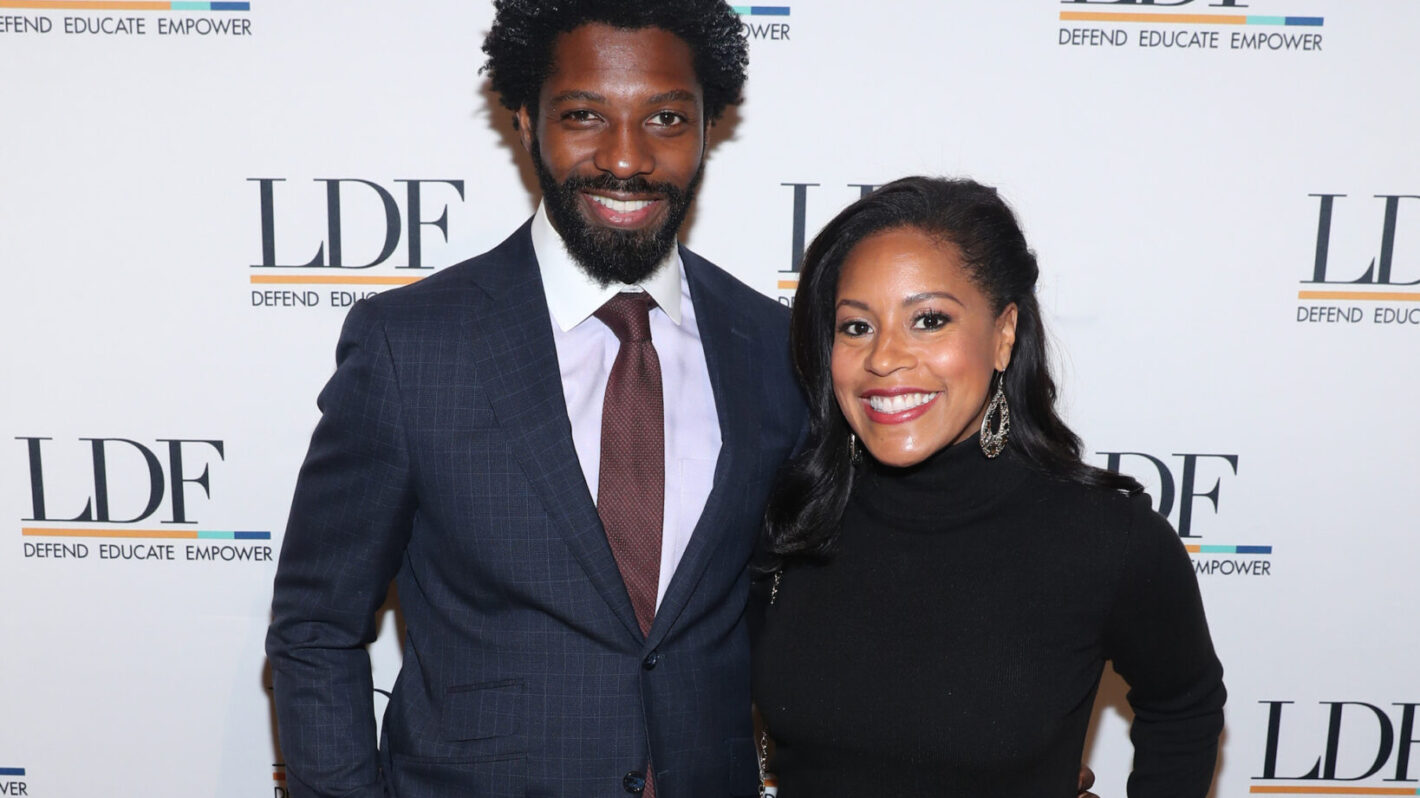 Sheinelle Jones and Uche Ojeh attend the NAACP LDF 33rd National Equal Justice Awards Dinner at Cipriani 42nd Street on November 07, 2019 in New York City.