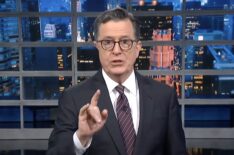 Colbert Reacts to Gaetz Exit & 'Grifter' Trump Guitars on 'Late Show'