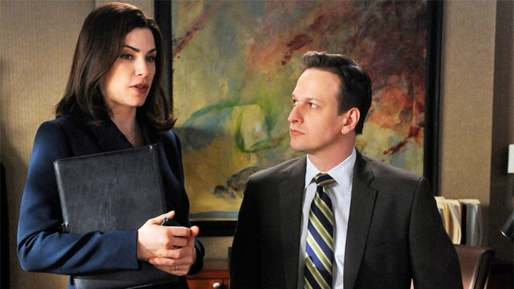 Julianna Margulies as Alicia Florrick and Josh Charles as Will Gardner in 'The Good Wife'