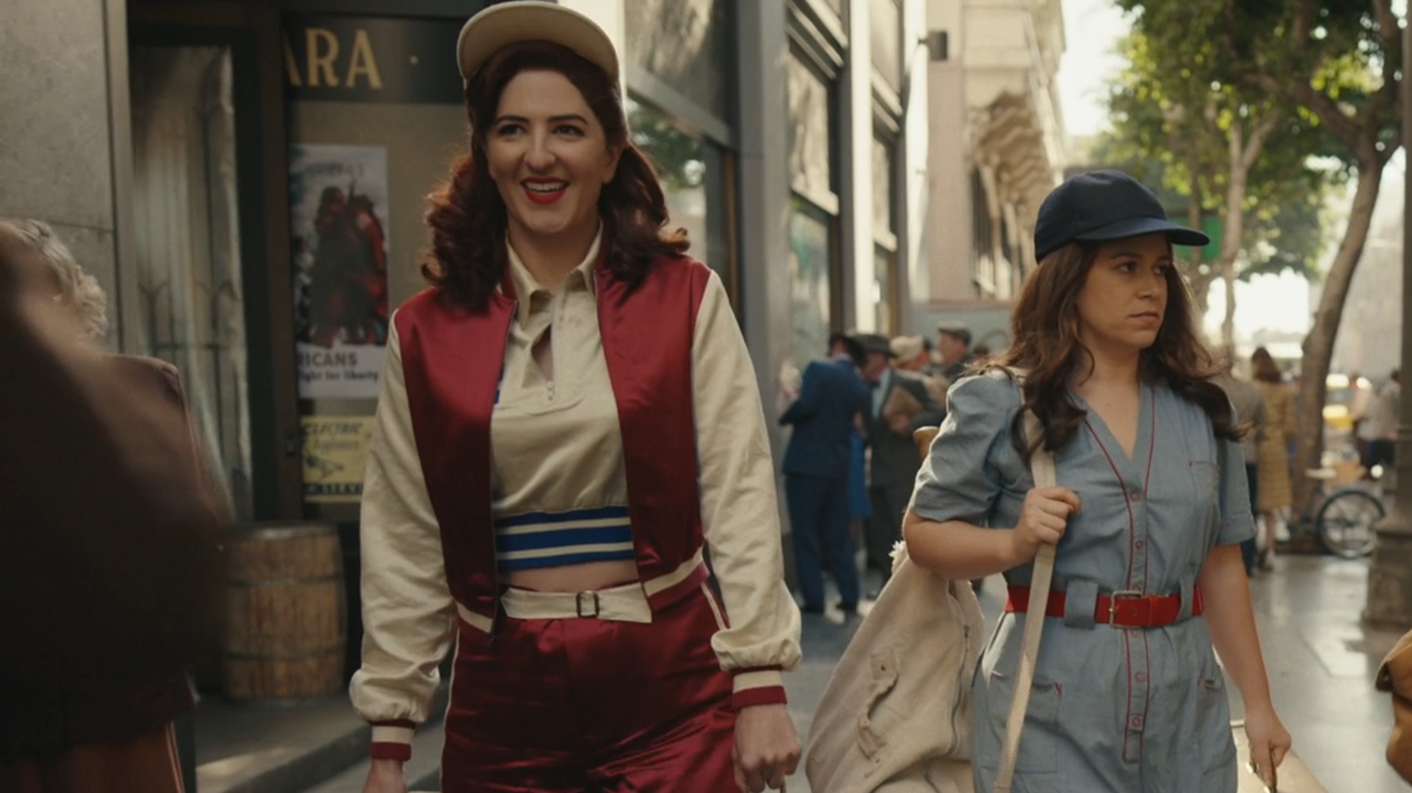 D'Arcy Carden and Abbi Jacobson in A League of Their Own