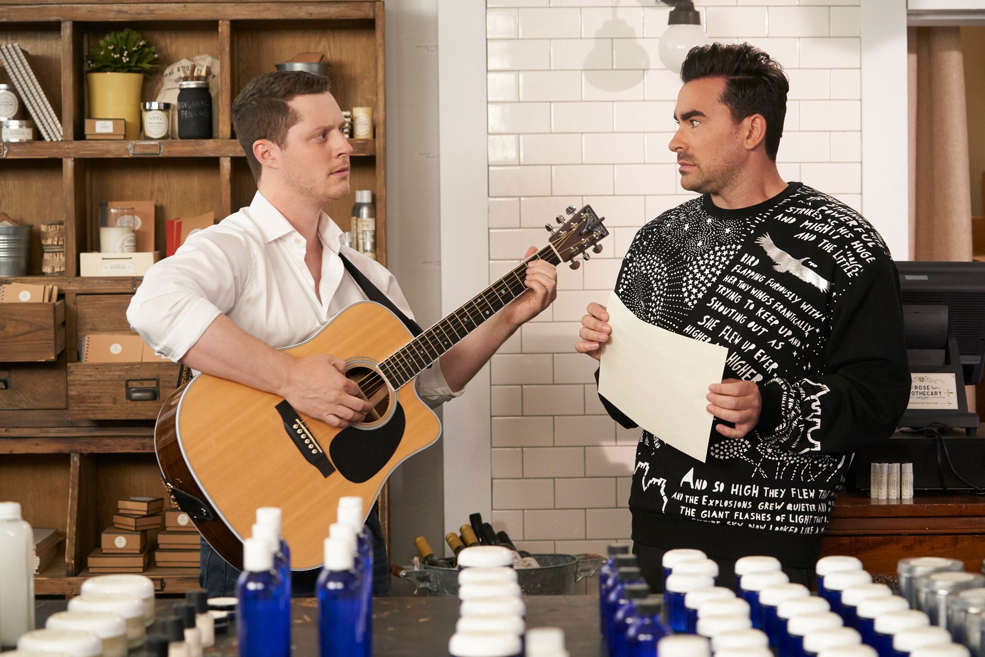Noah Reid and Daniel Levy from 'Schitt's Creek'