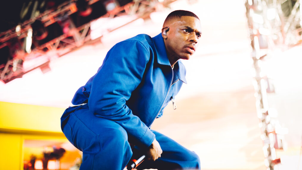 Vince Staples performs at the Sahara Tent at 2022 Coachella Valley Music and Arts Festival weekend 1 - day 3 on April 17, 2022 in Indio, California.
