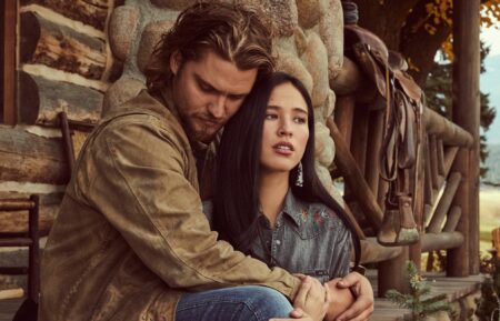 Luke Grimes and Kelsey Asbille as Kayce and Monica in 'Yellowstone'