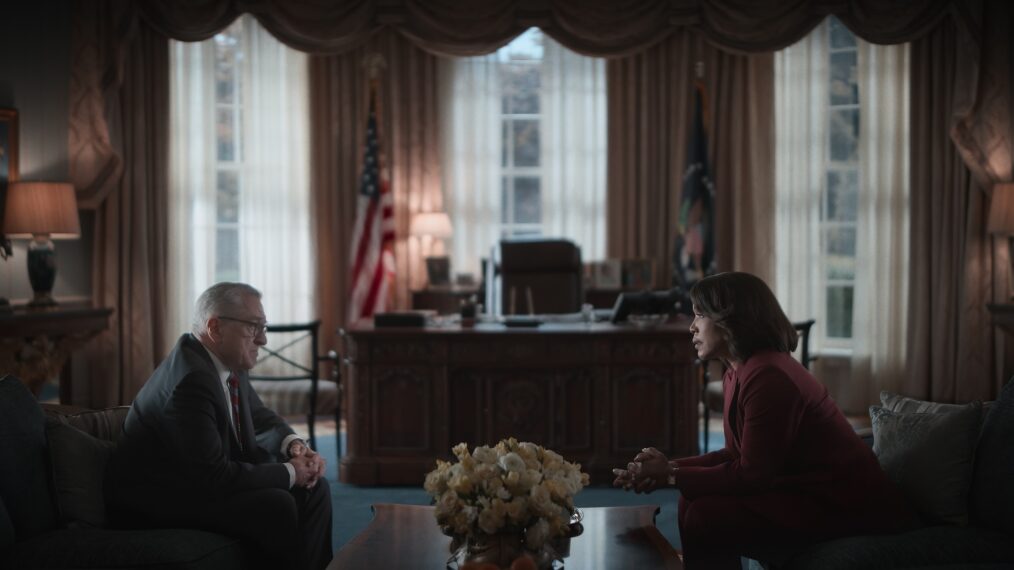 Robert De Niro as George Mullen and Angela Bassett as President Mitchell — 'Zero Day'