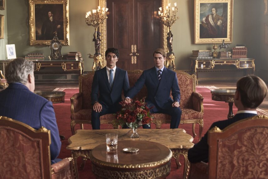 Taylor Zakhar Perez and Nicholas Galitzine in 'Red, White & Royal Blue'