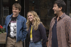 Sam McCarthy, Jayden Bartels, and David Schwimmer in Goosebumps: The Vanishing