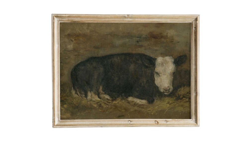 Antique Cow Painting Print