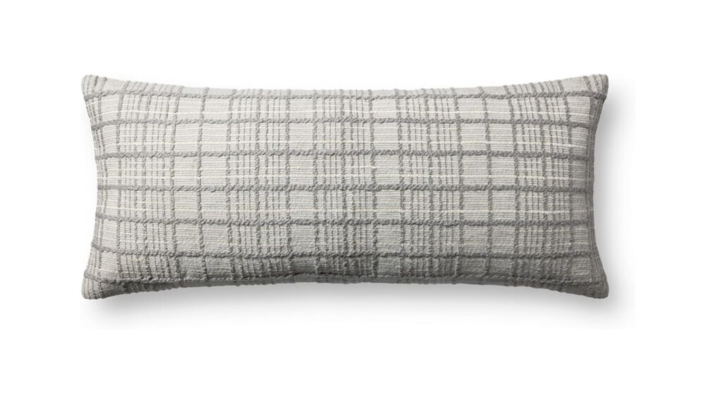 Loloi Magnolia Home by Joanna Gaines Liv Collection Grey Cover w/Poly Pillow