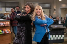 Mayim Bialik as Herself, Melissa Rauch as Abby Stone in Night Court - 'Mayim Worst Enemy'