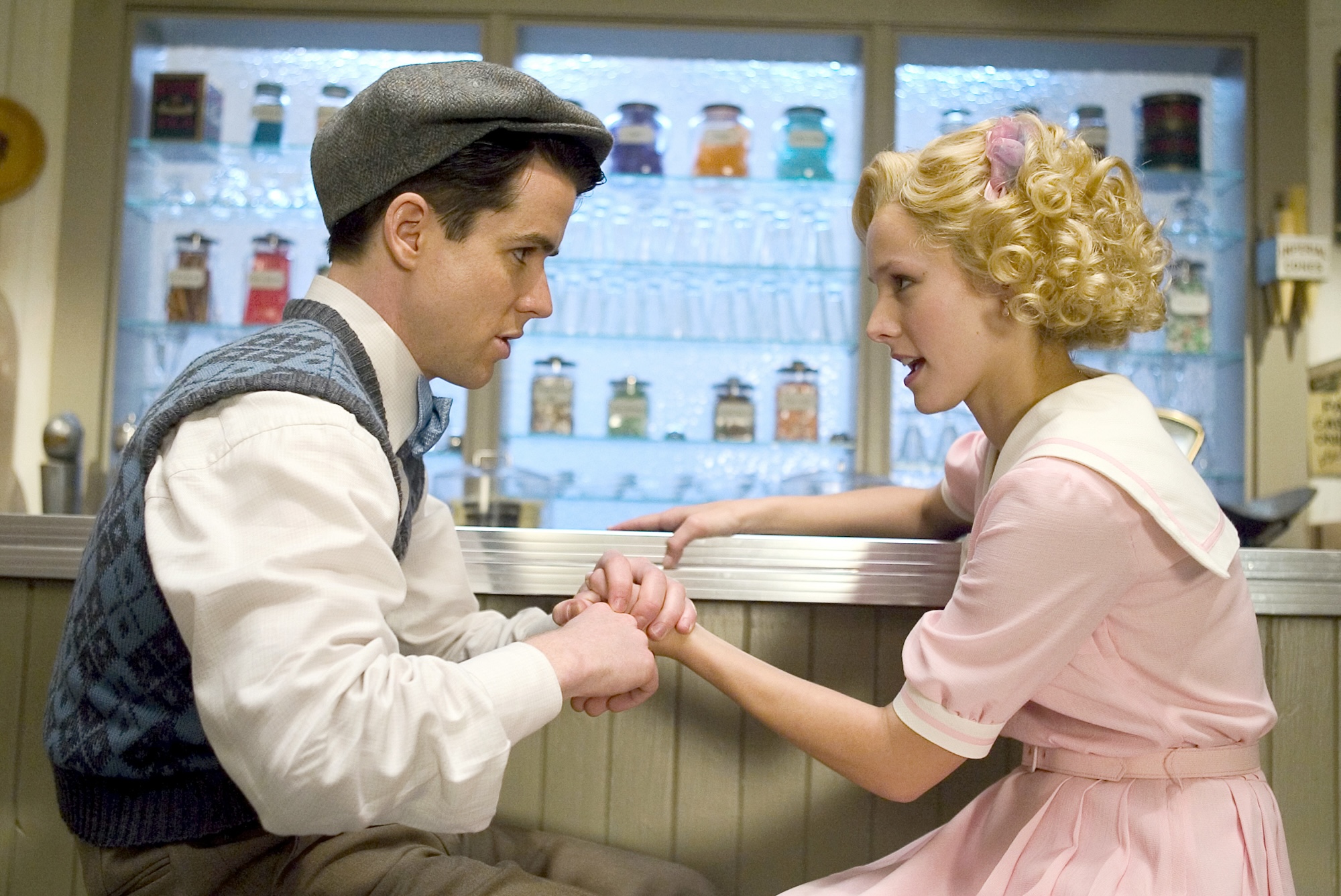 Christian Campbell, Kristen Bell in 'Reefer Madness'