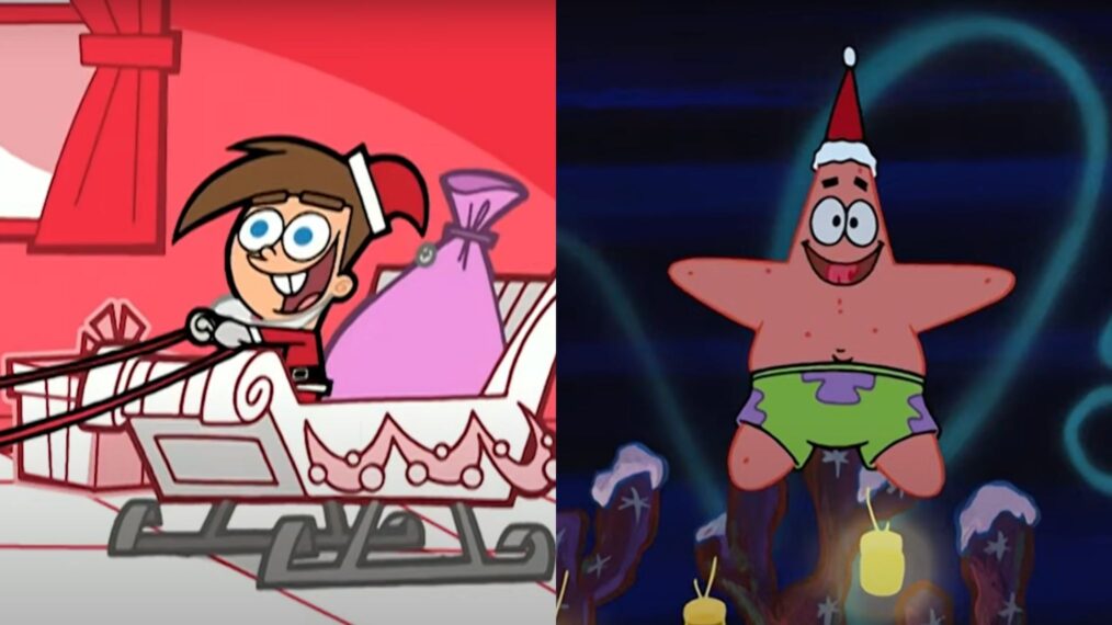 Screenshots of 'Christmas Every Dady' and 'Christmas Who?' from clips posted by Paramount Plus.