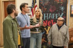 Charlie Day, Rob McElhenney, Kaitlin Olson, and Danny DeVito in 'Abbott Elementary's crossover with 'It's Always Sunny in Philadelphia'