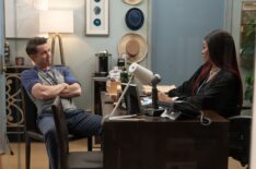 Rob McElhenney and Janelle James in 'Abbott Elementary's crossover with 'It's Always Sunny in Philadelphia'