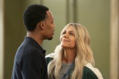 Tyler James Williams and Kaitlin Olson in 'Abbott Elementary's crossover with 'It's Always Sunny in Philadelphia'