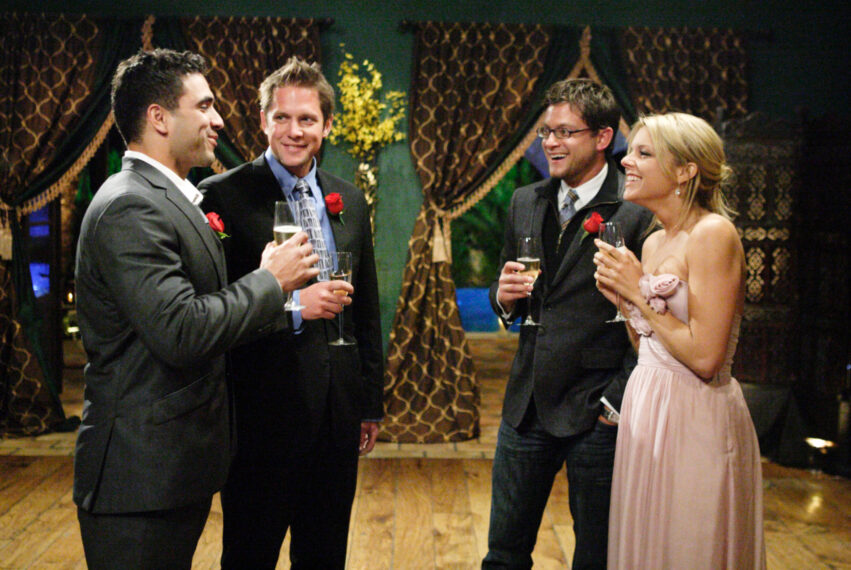 Roberto Martinez, Philip Kayden, Frank Neuschaefer, with Bachelorette Ali Fedotowsky