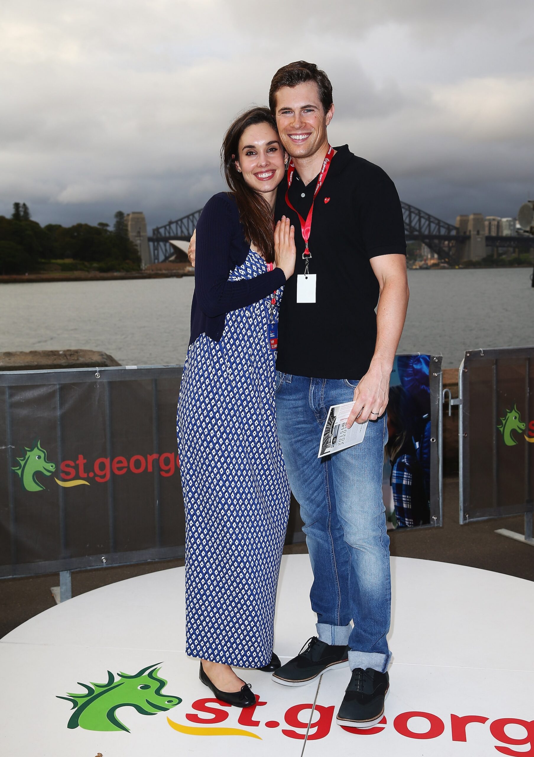 David Berry and Kristina Tesic attend the VIP screening of movie WILD at OpenAir Cinema at Mrs Macquaries Point on January 12, 2015 in Sydney, Australia.