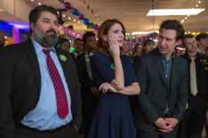 Sean Patton, Stephanie Koenig, and Brian Jordan Alvarez in 'The English Teacher'