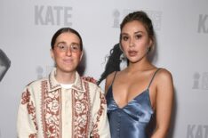 Robby Hoffman and Gabby Windey attend the opening night performance of 'KATE' at Pasadena Playhouse on January 21, 2024 in Pasadena, California.