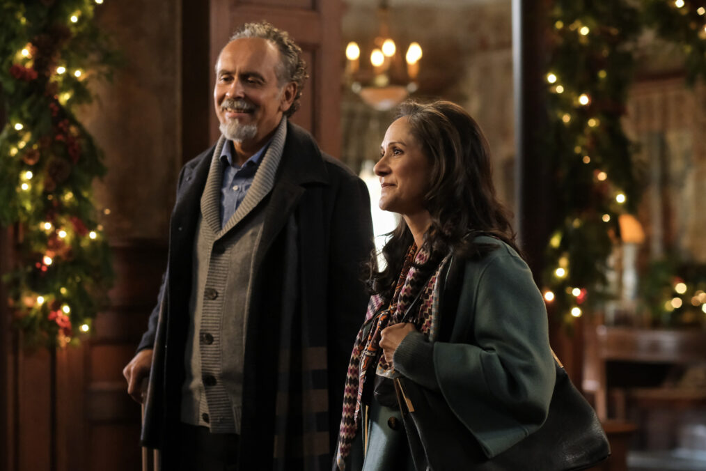 Bernard White and Sakina Jaffrey in 'Ghosts' Season 4