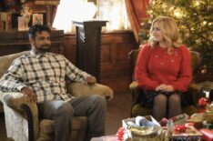 Utkarsh Ambudkar and Rose McIver in 'Ghosts' Season 4
