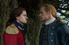 Charles Vandervaart and Sam Heughan in 'Outlander' Season 7