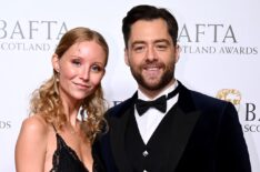 Richard Rankin and Sammie Russell attend the 2024 BAFTA Scotland Awards held at DoubleTree by Hilton Glasgow Central on November 17, 2024 in Glasgow, Scotland.